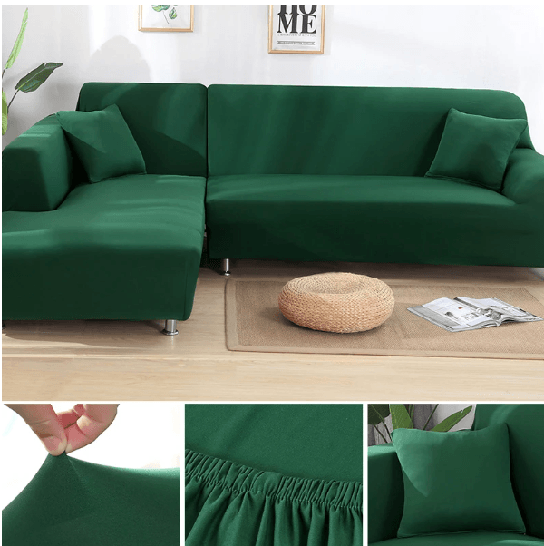 Capa de sofá de Canto - Living Verde Escuro - Decora Magnus