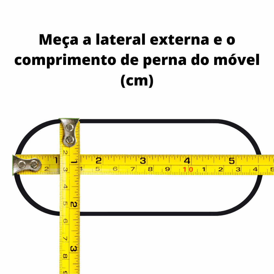 Como medir Protetor Oval de Silicone para Cadeira