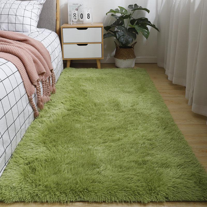 Tapete Retangular Peludo - Verde Grama - Decora Magnus