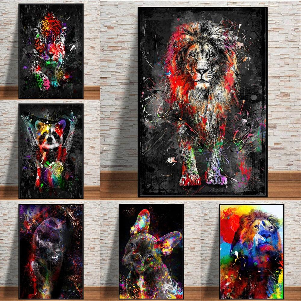 Pôster Decorativo Animais - Arte Abstrata - Decora Magnus