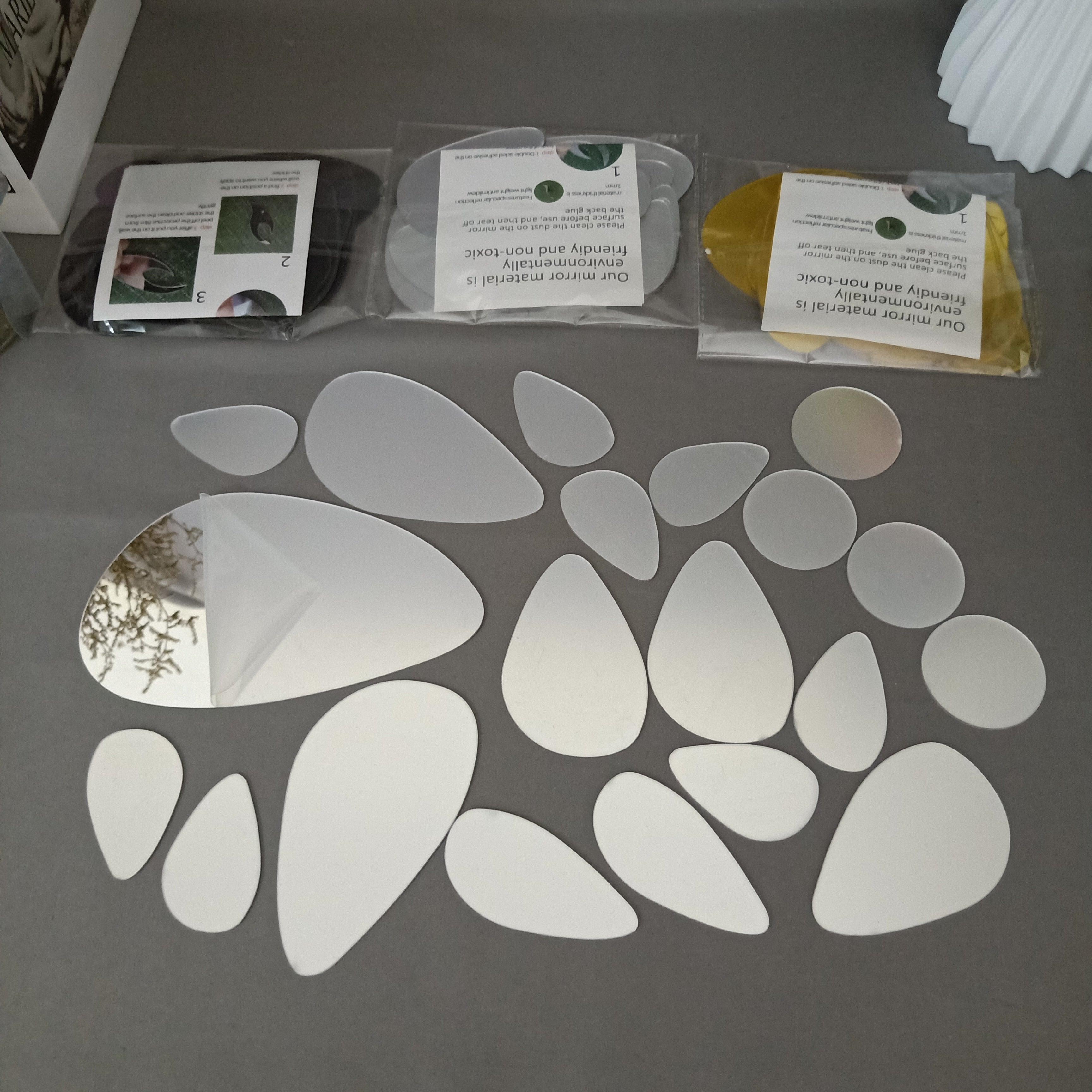 20pcs Espelho Adesivo Oval Decorativo - Decora Magnus