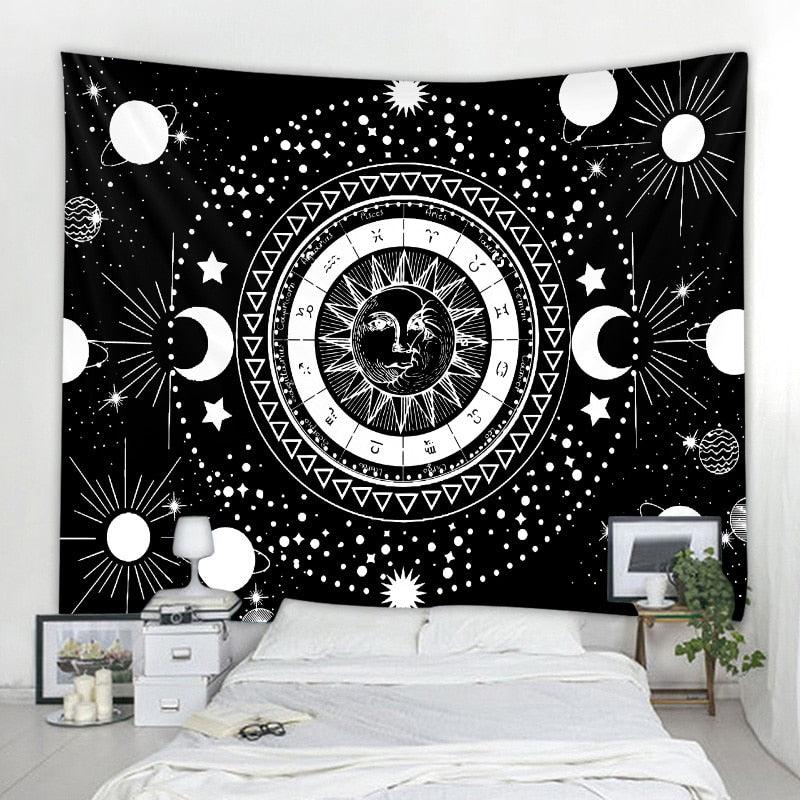 Tapeçaria Decorativa - Lua Mandala 150x100cm - Decora Magnus