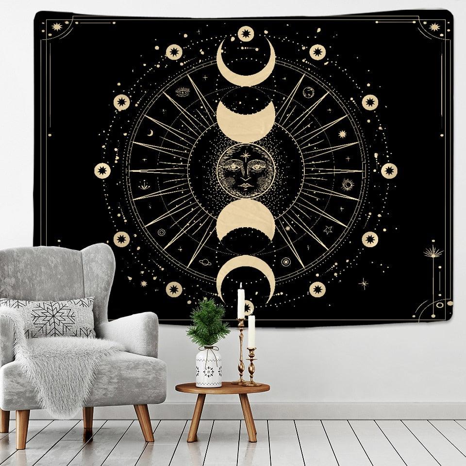 Tapeçaria Decorativa - Sol e Lua 95x70cm - Decora Magnus