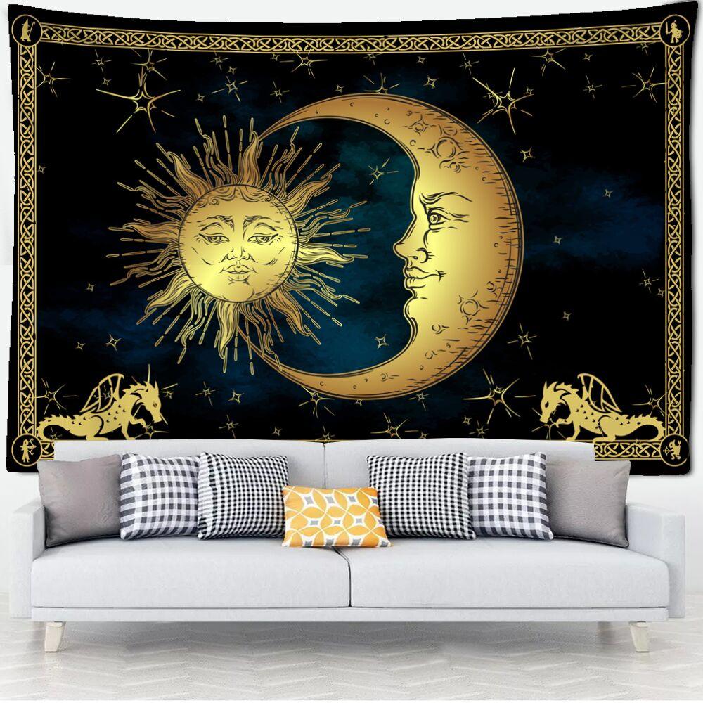 Tapeçaria Decorativa - Sol e Lua 95x70cm - Decora Magnus