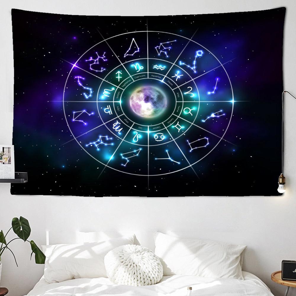 Tapeçaria Decorativa - Sol e Lua 150x150cm - Decora Magnus