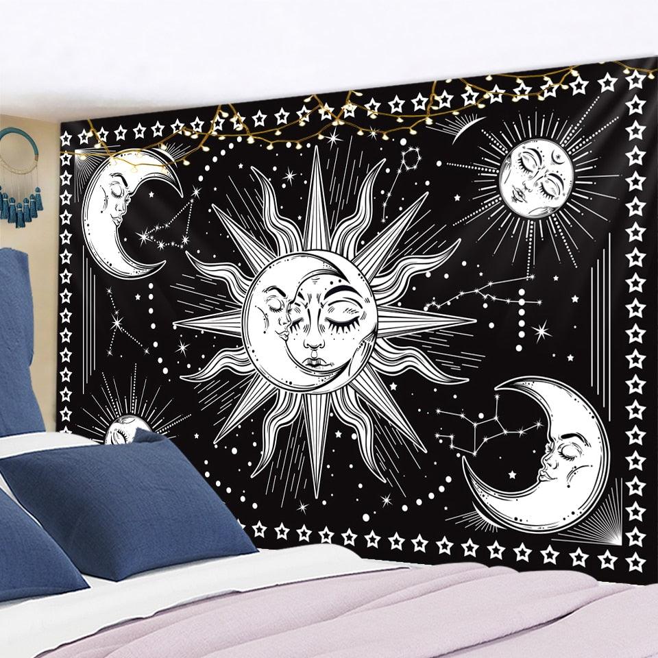 Tapeçaria Decorativa - Sol e Lua 95x70cm - Decora Magnus