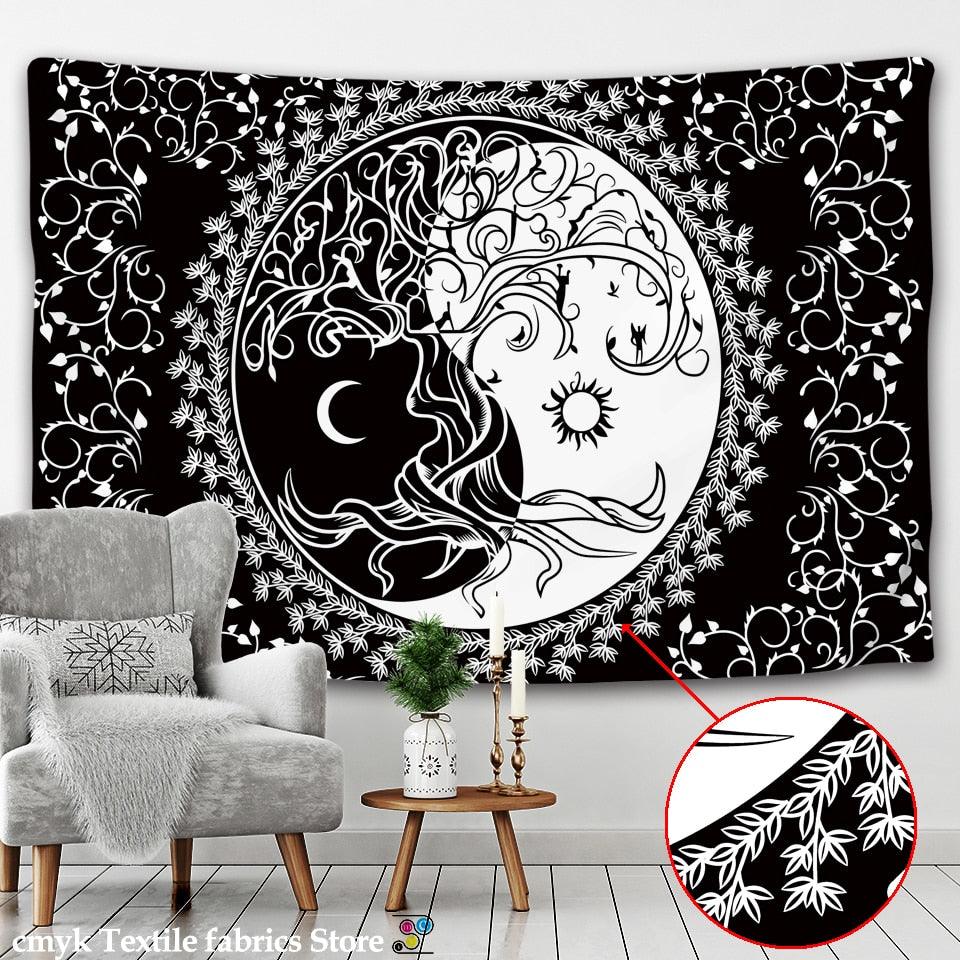 Tapeçaria Decorativa - Sol e Lua 95x70cm - Decora Magnus