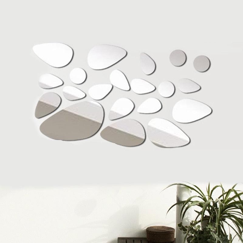 20pcs Espelho Adesivo Oval Decorativo - Decora Magnus