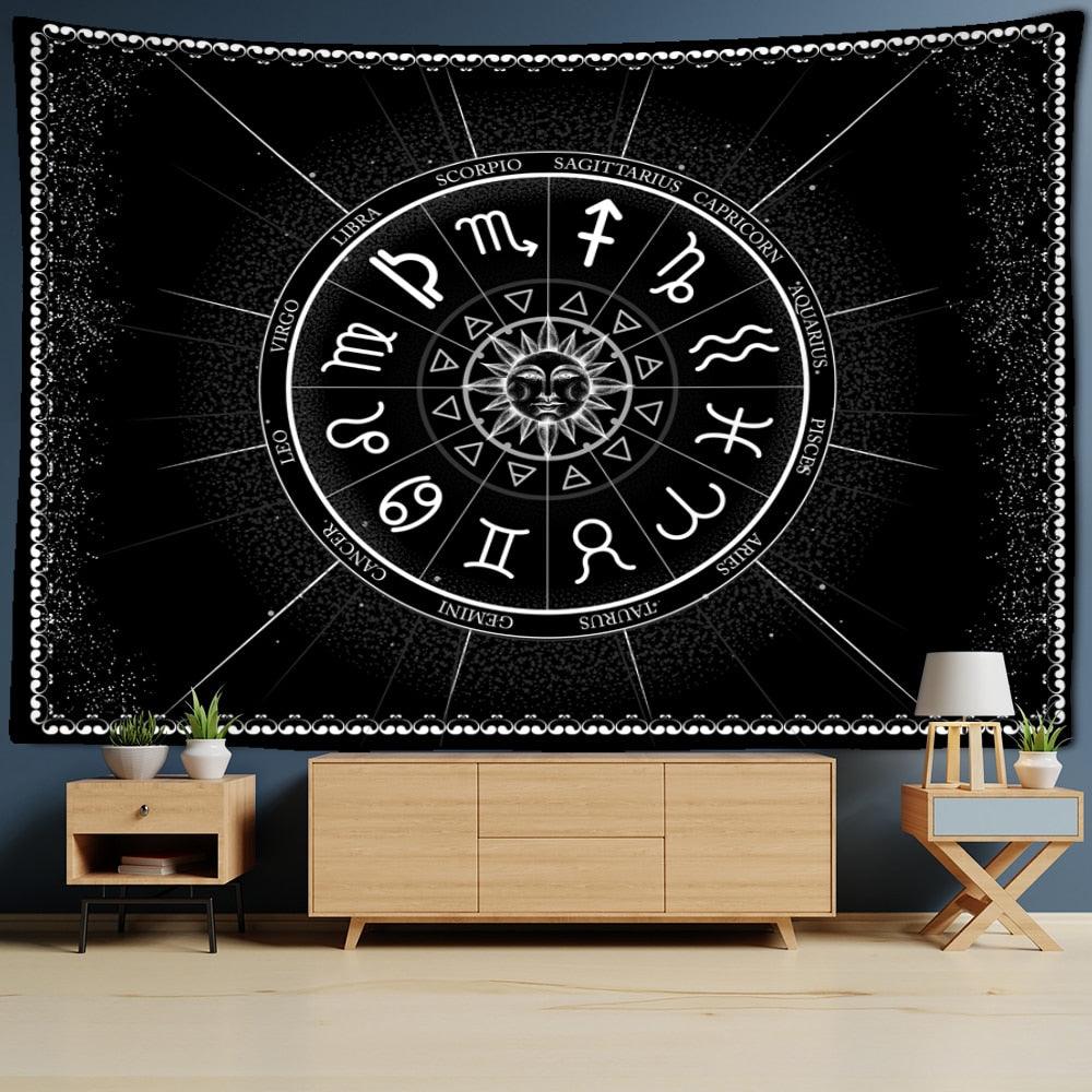 Tapeçaria Decorativa - Sol e Lua 150x130cm - Decora Magnus