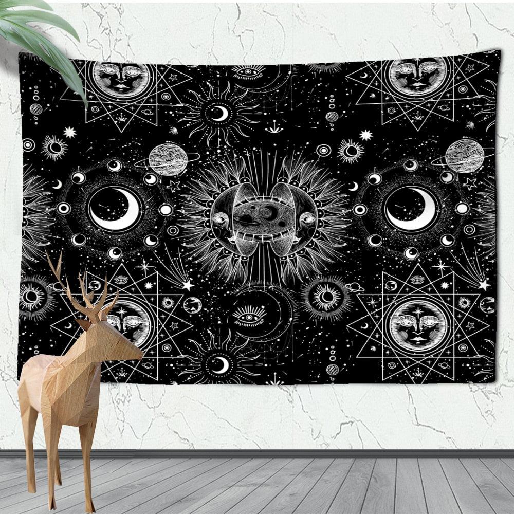 Tapeçaria Decorativa - Sol e Lua 230x150cm - Decora Magnus