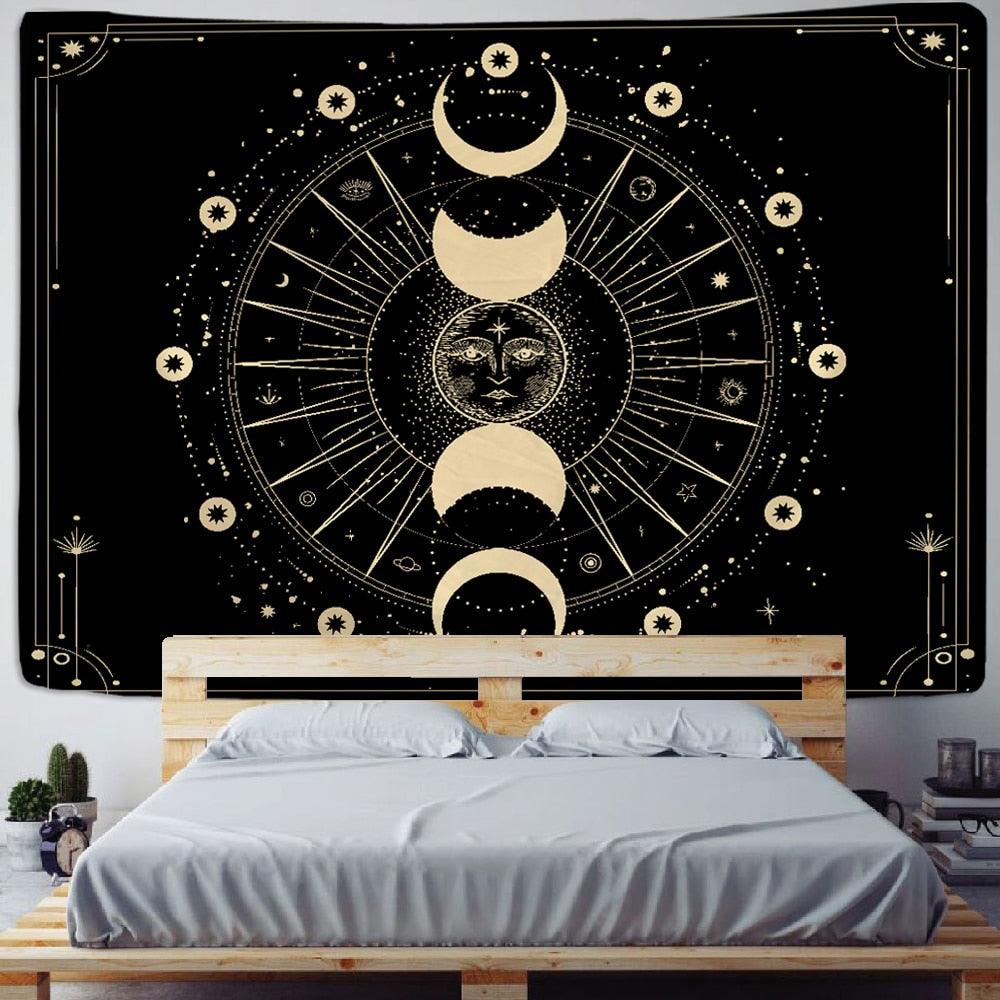 Tapeçaria Decorativa - Sol e Lua 95x70cm - Decora Magnus