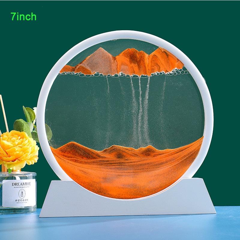 Ampulheta Decorativa Dunas - Pintura Criativa de Areia 3D 7inch - Decora Magnus