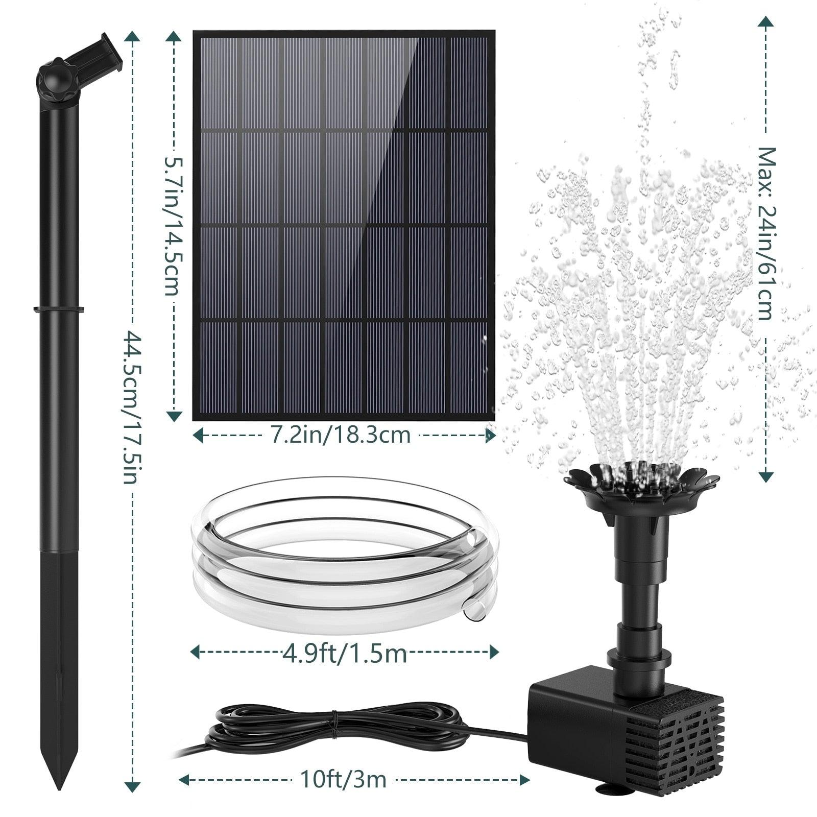 Bomba D´água Solar Para Jardim - Decora Magnus