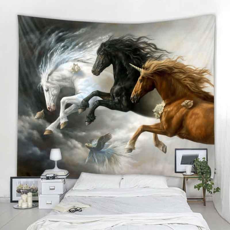 Tapeçaria Decorativa - Cavalo 90x75cm - Decora Magnus